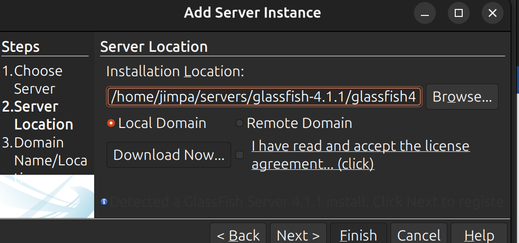 Βήμα 6: Server Location