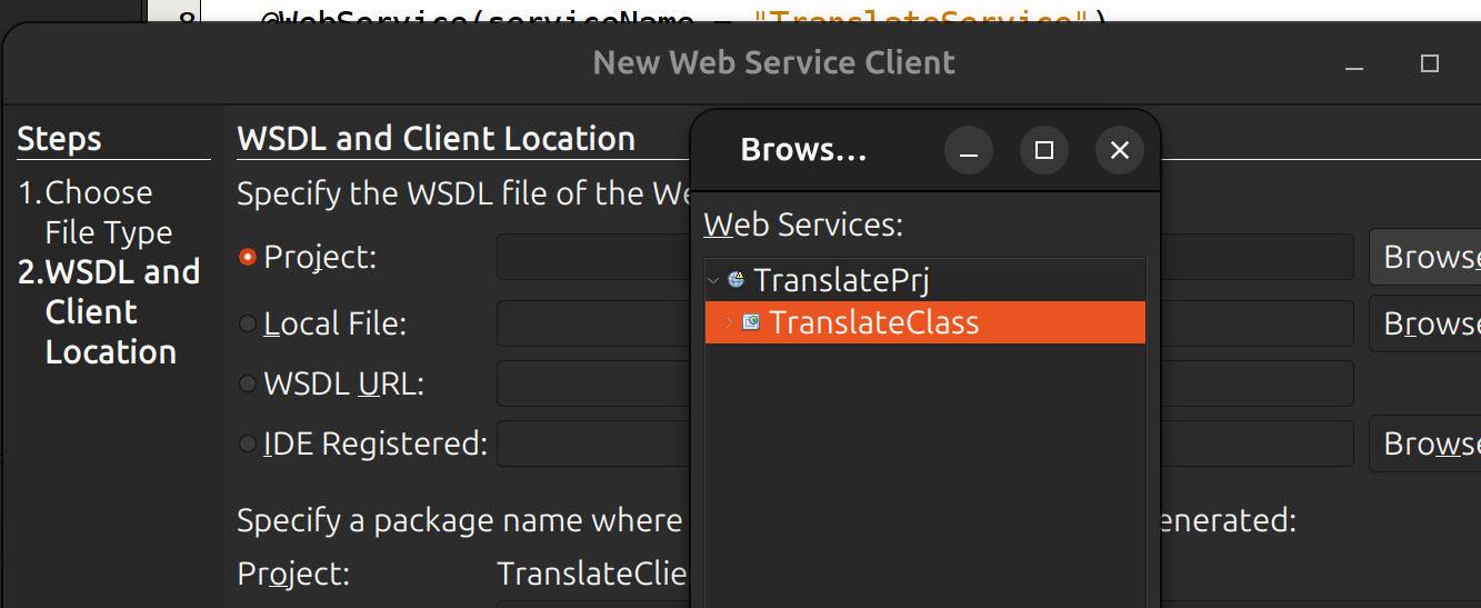 Βήμα 4: επιλογή service